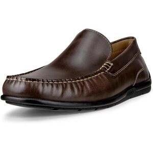 ECCO Men’s Classic Moc 2.0 Loafers Size 44 / 10 Dark Brown Coffee Shoes New
